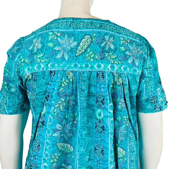 Styled by Soybury House Coat Womans Large Dress Floral Mu Mu Patio Lounger VTG - Picture 5 of 7